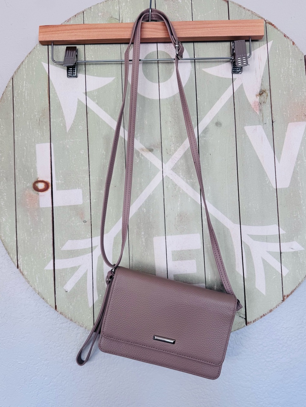 Genuine Leather crossbody wallet on chain purse